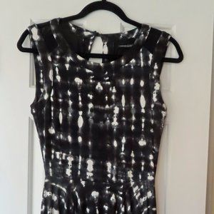 Cynthia Rowley Flare Dress Black & White Print Size S